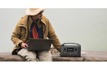 Image of EcoFlow RIVER Portable Power Station, Cyber Black, 50024122