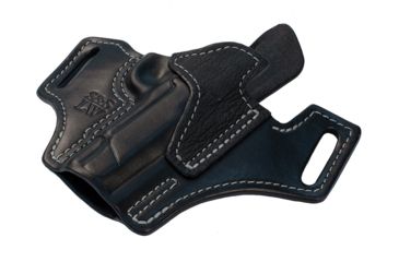 Image of Ed Brown Products Commander Holster, 1911, RMR Sight, Shark Trim, by S&amp;S Leatherworks, Black, HL-C-RMR