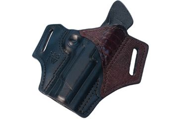 Image of Ed Brown Products Leather Belt Holster, 1911, Commander, Ostrich Trim, by S&amp;S Leatherworks, Black, HL-C-BLK