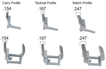 Image of Ed Brown Products Machined Ambi Thumb Safety, 1911, Match Lever Profile, Blue, 892-MATCH