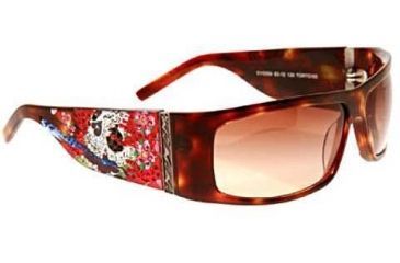 Image of Ed Hardy Beautiful Ghost / Crystal Sunglasses - Tortoise Frame, Brown Lens
