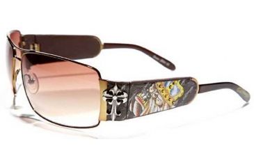 Image of Ed Hardy King of Beasts Dog - Cocoa Frame, Brown Lens