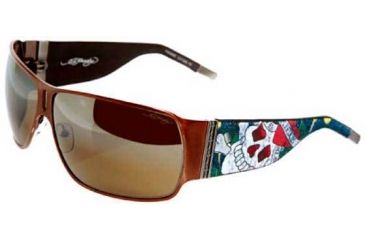 Image of Ed Hardy Love Kills Slowly Sunglasses - Cocoa Frame, Brown Lens