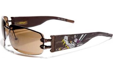 Image of Ed Hardy Loverboy Sunglasses - Latte Frame, Brown Lens