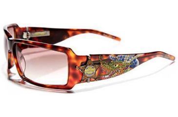 Image of Ed Hardy Sheriff Dragon Sunglasses - Tortoise Frame, Brown Lens