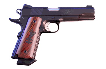 Image of Ed Brown Products Jeff-Cooper-Commemorative Pistol, .45 ACP, 5in barrel, matte finish steel frame, engraved smooth cocobolo grip, recoil operated semi-automatic, Novak 3-dot, 7 round magazine, EB-JCC-45-5-1-FRRMPG
