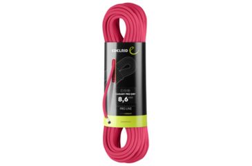 Image of Edelrid 8.6mm Canary Pro Dry Climbing Rope, Neon Pink, 60m, 712700602420