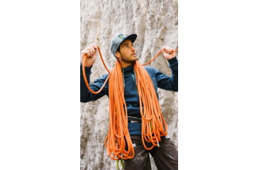 Image of Edelrid Heron Eco Dry 9.8mm Rope, Fire, 60m, 713350602140