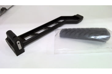 Image of EDEMO A3 Industries Modular Folding Stock, 2-Bolt Hinge Mount, 8.25In Offset Ext Arm, A3T Aluminum Butt-Plate w/Rubber Butt-Pad, Black, MS-H1-8.25-OFF-BP2, EDEMO1