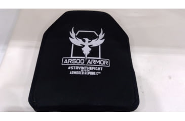 Image of EDEMO AR500 Armor Level IV 10X12 Body Armor Plate, Monolithic Ceramic and Polyethylene, Black, 9801, EDEMO1