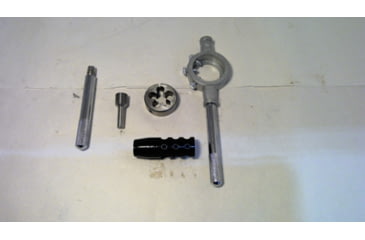 Image of USED DELTAC Slingshot Muzzle Brake Combo,M14X1RH-7.62 w/Threading Kit, Black, PKG140-7.62, EDEMO2, Used, Condition Good, Inspect and Rebox