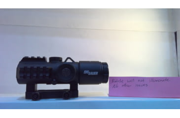 Image of EDEMO Demo, SIG SAUER Bravo3 Prismatic Battle Red Dot Sight, 3x24mm, 556-762 Horseshoe Dot Illuminated Reticle, 0.5 MOA, M1913, Graphite, Medium, SOB33101, EDEMO1