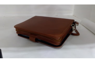 Image of EDEMO Galco Hidden Agenda Concealed Handgun Carrying Case/Leather Holster w/ Day Planner, AMT .45 Backup Dao, Ambidextrous, Full Grain Leather Finish, Tan, HAGTAN, EDEMO1