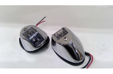 Image of EDEMO Perko LED Side Lights - Red/Green - 24V - Chrome Plated Housing, 0602DP2CHR, EDEMO1