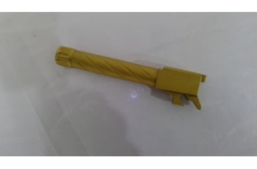 Image of EDEMO Primary Machine Match Grade Barrel, CZ P-07, 9mm, 1-10 Twist, 1/2x28 Thread, Titanium Nitride, P07/THRD/FLUT/TIN, EDEMO1