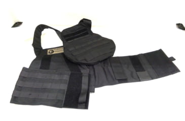 Image of EDEMO Spartan Armor Systems AR550 Body Armor And Swimmers Cut Plate Carrier Package special, Black, Medium-Extra Large, AR5-SPW-BK-SPEC-KIT1, EDEMO1