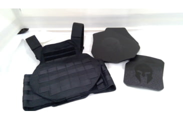 Image of EDEMO Spartan Armor Systems AR550 Body Armor And Swimmers Cut Plate Carrier Package special, Black, Medium-Extra Large, AR5-SPW-BK-SPEC-KIT1, EDEMO1