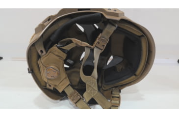 Image of EDEMO Team Wendy LTP EXFIL Helmet with Shroud, Coyote Brown, Medium/Large, 72-31S, EDEMO1