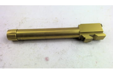 Image of EDEMO TRYBE Defense GLOCK 22/31 9mm Threaded Conversion Pistol Barrel, 1/2 x 28, 416R Stainless Steel, Gold TIN, TPBCONVG22-31-TIN, EDEMO2