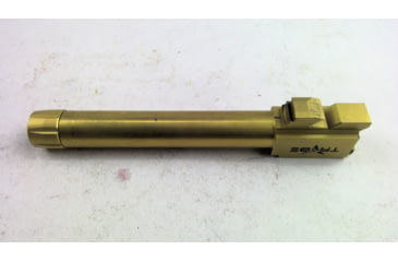 Image of EDEMO TRYBE Defense GLOCK 22/31 9mm Threaded Conversion Pistol Barrel, 1/2 x 28, 416R Stainless Steel, Gold TIN, TPBCONVG22-31-TIN, EDEMO2