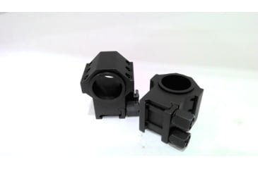 Image of EDEMO US Tactical Systems Steel Double Width .50 BMG and Large Caliber Scope Rings with 1 in Inserts, Matte Black 660-DCA, EDEMO1