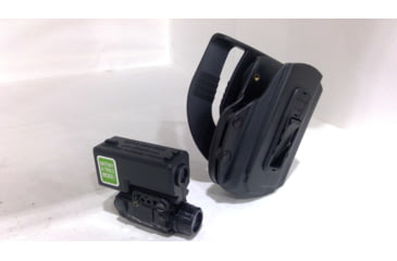Image of EDEMO Viridian X5L Universal Green Laser Sight, 178 Lumen Tactical Light w/TacLoc Holster, Glock 17/19/22/23, Black, X5L-PACK-X1, EDEMO1