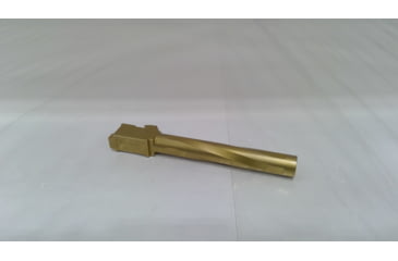 Image of EDEMO Zaffiri Precision Glock 34 Gen 1-4 Flush and Crown Pistol Barrel, 9mm Caliber, 1-16 Twist, 416R Stainless Steel, Titanium Nitride, ZpBarG34FlushTiN, EDEMO1