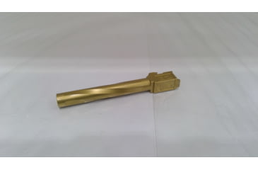 Image of EDEMO Zaffiri Precision Glock 34 Gen 1-4 Flush and Crown Pistol Barrel, 9mm Caliber, 1-16 Twist, 416R Stainless Steel, Titanium Nitride, ZpBarG34FlushTiN, EDEMO1