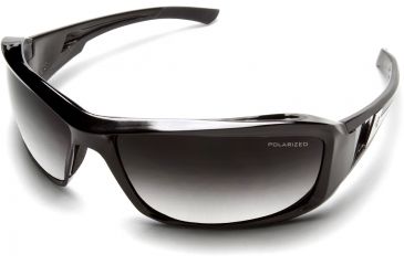 Image of Brazeau Safety Glasses - Black Frame, Polarized Gradient Lens TXBG216