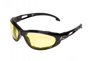 Image of Edge Eyewear Dakura Sunglasses, Black Frame, Yellow Vapor Shield Lenses, GSW112VS