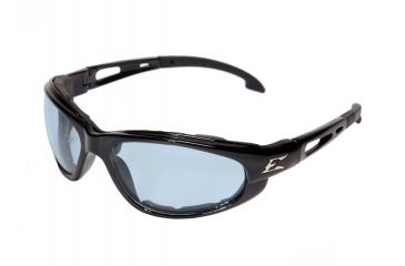 Image of Edge Eyewear Dakura Sunglasses, Black Frame, Light Blue Vapor Shield Lenses, GSW113VS