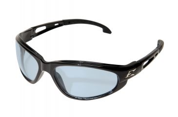 Image of Edge Eyewear Dakura Sunglasses, Black Frame, Light Blue Vapor Shield Lenses, SW113VS