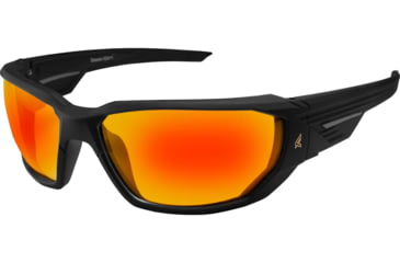 Image of Edge Eyewear Dawson - Black Frame / Aqua Precision Red Mirror Lenses, Black Frame, XDAP419