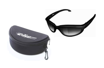 Image of Edge Eyewear Falcon Safety Glasses - Black Frame, Gradient Lens, Polarized TSFG716 w/ FREE Hard Case
