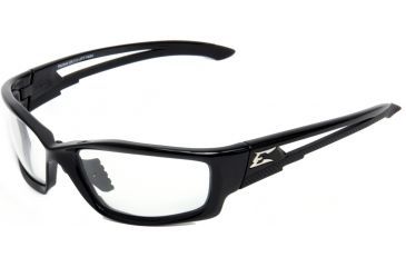 Image of Edge Eyewear Kazbek Safety Glasses Black Frame Clear Lens Island Fit Sk111 Ft