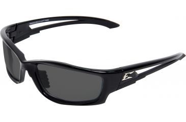 Image of Edge Eyewear Kazbek Safety Glasses Black Frame Smoke Lens Asian Fit Sk116 Aft