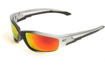 Image of Edge Eyewear Kazbek - Black Frame, Aqua Precision Red Mirror Lens SKAP119