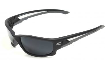 Image of USED Edge Safety Eyewear Kazbek Glasses - Black Frame, Polarized G-15 Silver Mirror Lens, One Size, TSK21-G15-7, EDEMO1