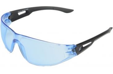 Image of Edge Eyewear Kirova Safety Glasses Black Frame Light Blue Lens Ab113