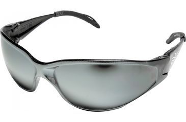 Image of Edge Eyewear Kirova Safety Glasses Black Frame Silver Mirror Lens Ab117