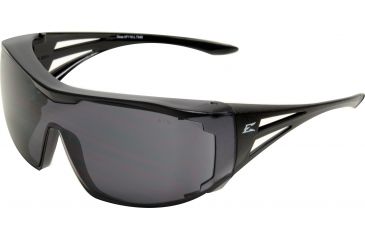 Image of Edge Eyewear Ossa Fit Over Safety Glasses Black Frame Large Smoke Lens Xf116 L