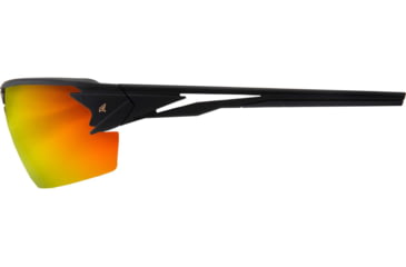 Image of Edge Eyewear Pumori - Matte Black Frame / Aqua Precision Red Mirror Lenses, Black Frame, XPAP419