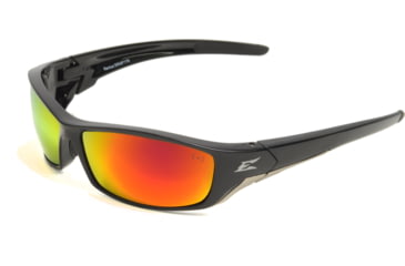 Image of Edge Eyewear Reclus - Black Frame, Aqua Precision Red Mirror Lens SRAP119