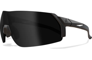 Image of Edge Eyewear Urgent Fury Shooting Glasses, Black Frame, G-15 Vapor Shield Lenses, Standard, UF17VS