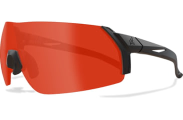 Image of Edge Eyewear Urgent Fury Shooting Glasses, Black Frame, Orange Lenses for Green Lenses, Standard, UF14L