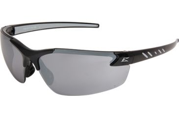 Image of Edge Eyewear Zorge G2 Safety Glasses Black Frame / Silver Mirror Lenses, Universal DZ117-G2