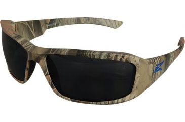 Image of Edge Safety Brazeau with Blue E Logo, Smoke Lens, Camouflage Frame, XB116CF-E4
