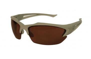 Image of Edge Tactical Acid Gambit Matte Frame, Polarized Copper Lens Glasses, Desert Sand, TSG735, EDEMO1
