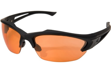 Image of Edge Tactical Eyewear Acid Gambit Safety Glasses - Black Frame, Tigers Eye Lens, One Size, SG610