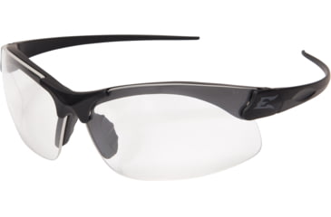 Image of Edge Tactical Eyewear Sharp Thin Temple Sunglasses, Soft-Touch Matte Black Frame / Clear Vapor Shield Lens, One Size, SSE611-TT